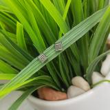 0.05 Carat (ctw) Black Rhodium Plated Sterling Silver Round Black Diamond Square Shape Men's Hip Hop Iced Stud Earrings