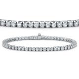 10.00 Carat (ctw) 14K White Gold Round Cut Real Diamond Ladies Tennis Bracelet 10 CT