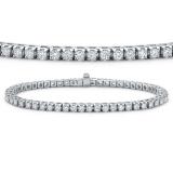 15.00 Carat (ctw) 14K White Gold Round Cut Real Diamond Ladies Tennis Bracelet 15 CT