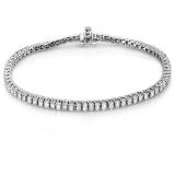 7.00 Carat (ctw) 18K White Gold Round Cut Real Diamond Ladies Tennis Bracelet 7 CT