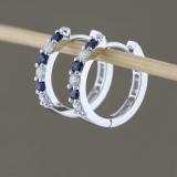 0.33 Carat (ctw) 14k White Gold Round Diamond Ladies Huggies Hoop Earrings 1/3 CT