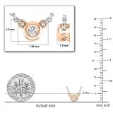 0.05 Carat (ctw) 14k Rose Gold Round Diamond Ladies Bezel Set Solitaire Pendant 1/20 CT