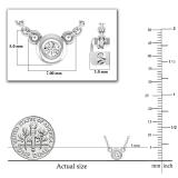 0.05 Carat (ctw) 14k White Gold Round Diamond Ladies Bezel Set Solitaire Pendant 1/20 CT