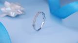 IGI CERTIFIED Round White Diamond Infinity Crossover Swirl Wedding Band Ring for Women (0.20 ctw, Color I-J, Clarity I2-I3) in 10K White Gold