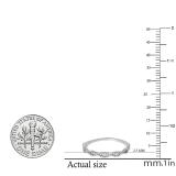IGI CERTIFIED Round White Diamond Infinity Crossover Swirl Wedding Band Ring for Women (0.20 ctw, Color I-J, Clarity I2-I3) in 10K White Gold