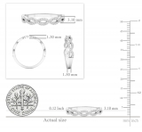 Round White Diamond Infinity Swirl Anniversary Band for Women (0.20 ctw, Color I-J, Clarity I2-I3) in 925 Sterling Silver