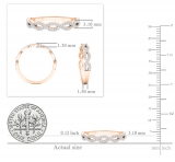 Round White Diamond Infinity Swirl Anniversary Band for Women (0.20 ctw, Color I-J, Clarity I2-I3) in 10K Rose Gold