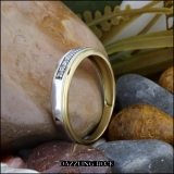 0.12 Carat (ctw) 18K Yellow Gold Plated Sterling Silver Round Diamond Men's Seven Stone Wedding Band