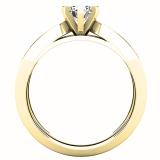 1.00 Carat (ctw) 18k Yellow Gold Round Diamond Ladies Bridal Engagement Ring Set With Matching Band 1 CT