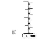 0.07 Carat (ctw) Platinum Plated Sterling Silver Round Diamond Micro Pave Hip Hop Iced Square Shaped Stud Earrings