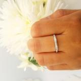 0.48 Carat (ctw) 14k White Gold Round Diamond Ladies Wedding Anniversary Eternity Band Stackable Ring 1/2 CT