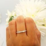 0.48 Carat (ctw) 14k White Gold Round Diamond Ladies Wedding Anniversary Eternity Band Stackable Ring 1/2 CT
