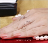0.30 Carat (ctw) 14k White Gold Princess & Baguette Cut Diamond Ladies Bridal Engagement Ring Matching Band Set 1/3 CT