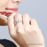 0.50 Carat (ctw) 10k White Gold Princess & Round Diamond Ladies Bridal Engagement Ring Set Matching Band 1/2 CT