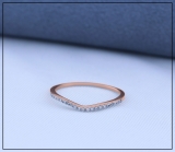 0.10 Carat (ctw) 10K Rose Gold Round Cut White Diamond Ladies Anniversary Wedding Stackable Band 1/10 CT
