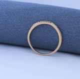 0.10 Carat (ctw) 10K Yellow Gold Round Cut White Diamond Ladies Anniversary Wedding Stackable Band 1/10 CT