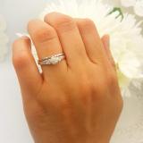 0.15 Carat (ctw) Sterling Silver Round Diamond Ladies Bridal Engagement Ring Matching Band Set