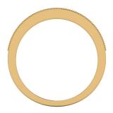 0.15 Carat (ctw) 14K Yellow Gold Round Diamond Ladies Milgrain Anniversary Wedding Stackable Band