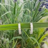1.00 Carat (ctw) 18K White Gold Round White Diamond Ladies Huggies Hoop Earrings 1 CT