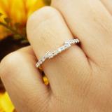 0.25 Carat (ctw) 14K White Gold Round Diamond Ladies Anniversary Wedding Matching Stackable Band Guard Ring 1/4 CT