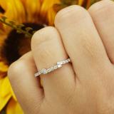 0.25 Carat (ctw) 14K White Gold Round Diamond Ladies Anniversary Wedding Matching Stackable Band Guard Ring 1/4 CT