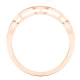 0.15 Carat (ctw) 10K Rose Gold Round Cut Diamond Ladies Stackable Anniversary Wedding Contour Band Guard Ring