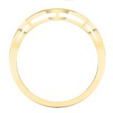 0.15 Carat (ctw) 10K Yellow Gold Round Cut Diamond Ladies Stackable Anniversary Wedding Contour Band Guard Ring