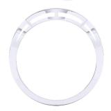0.15 Carat (ctw) 14K White Gold Round Cut Diamond Ladies Stackable Anniversary Wedding Contour Band Guard Ring