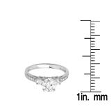 1.33 Carat (ctw) 14K White Gold Round White Diamond Ladies Bridal 3 Stone Engagement Ring