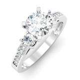 0.33 Carat (ctw) 14k White Gold Round Diamond Ladies Bridal Engagement Semi Mount Ring 1/3 CT (No Center Stone)