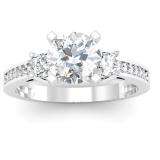 0.33 Carat (ctw) 14k White Gold Round Diamond Ladies Bridal Engagement Semi Mount Ring 1/3 CT (No Center Stone)