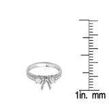 0.33 Carat (ctw) 14k White Gold Round Diamond Ladies Bridal Engagement Semi Mount Ring 1/3 CT (No Center Stone)