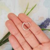 0.25 Carat (ctw) 14K White Gold Round Diamond Ladies Huggies Hoop Earring 1/4 CT (Only 1pc)