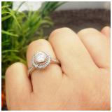 IGI CERTIFIED Round White Diamond Bridal Halo Engagement Ring for Women (1.15 ctw, Color I-J, Clarity I1-I2) in 18K Rose Gold