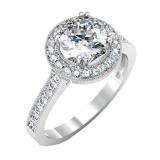 0.35 Carat (ctw) 14K White Gold Round Diamond Ladies Semi Mount Bridal Engagement Ring  1/3 CT (No Center Stone)