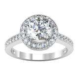 0.35 Carat (ctw) 14K White Gold Round Diamond Ladies Semi Mount Bridal Engagement Ring  1/3 CT (No Center Stone)