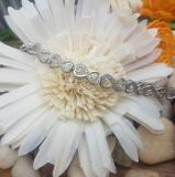 0.30 Carat (ctw) Sterling Silver Round White Diamond Ladies Infinity Heart Tennis Link Bracelet 1/3 CT