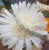 0.30 Carat (ctw) Sterling Silver Round White Diamond Ladies Infinity Heart Tennis Link Bracelet 1/3 CT