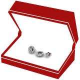 0.65 Carat (ctw) 14k White Gold Round White Diamond Cluster Flower Shape Removable Jackets for Stud Earrings