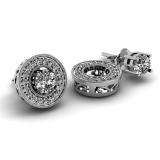 0.20 Carat (ctw) 14k White Gold Round White Diamond Removable Jackets for Stud Earrings 1/5 CT