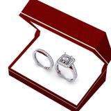 0.75 Carat (ctw) 14k White Gold Brilliant Round Diamond Ladies Bridal Engagement Semi Mount Ring With Matching Band Set 3/4 CT (No Center Stone)
