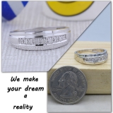0.23 Carat (ctw) 10K White Gold Round Real Diamond Men's Wedding Anniversary Band Ring 1/4 CT