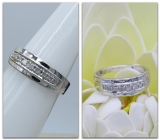 0.23 Carat (ctw) 10K White Gold Round Real Diamond Men's Wedding Anniversary Band Ring 1/4 CT