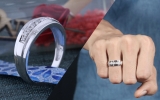 0.23 Carat (ctw) 14K White Gold Round Real Diamond Men's Wedding Anniversary Band Ring 1/4 CT