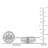 0.23 Carat (ctw) 14K White Gold Round Real Diamond Men's Wedding Anniversary Band Ring 1/4 CT