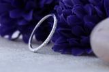 0.08 Carat (ctw) 14k White Gold Round White Diamond Ladies Dainty Anniversary Wedding Band Stackable Ring