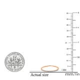 0.08 Carat (ctw) 18k Rose Gold Round White Diamond Ladies Dainty Anniversary Wedding Band Stackable Ring