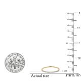 0.08 Carat (ctw) 10k Yellow Gold Round White Diamond Ladies Dainty Anniversary Wedding Band Stackable Ring