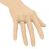 0.25 Carat (ctw) 14k Yellow Gold Round Black & White Diamond Ladies Anniversary Wedding Band Swirl Stackable Ring 1/4 CT