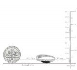 0.40 Carat (ctw) 18k White Gold Round Black & White Diamond Ladies Anniversary Wedding Band Stackable Ring
